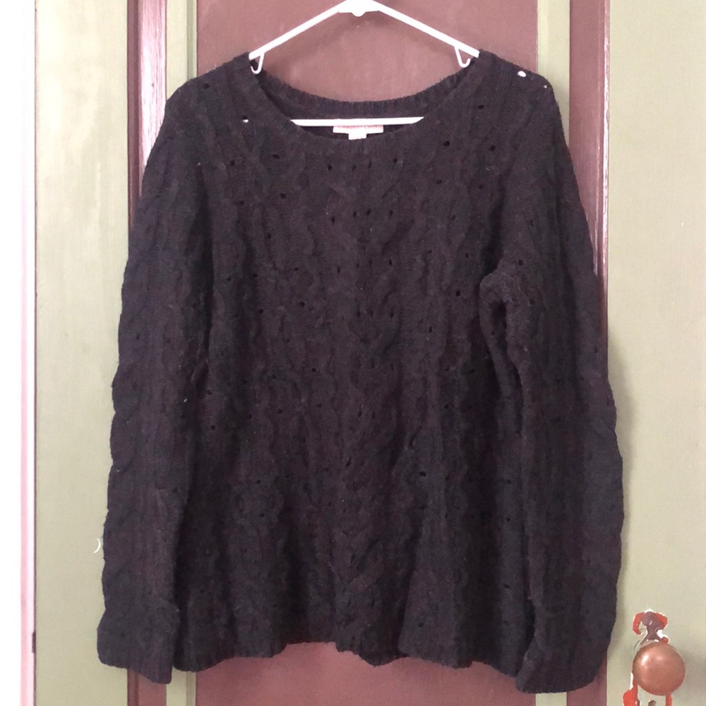 Coldwater Creek chunky wool blend sweater